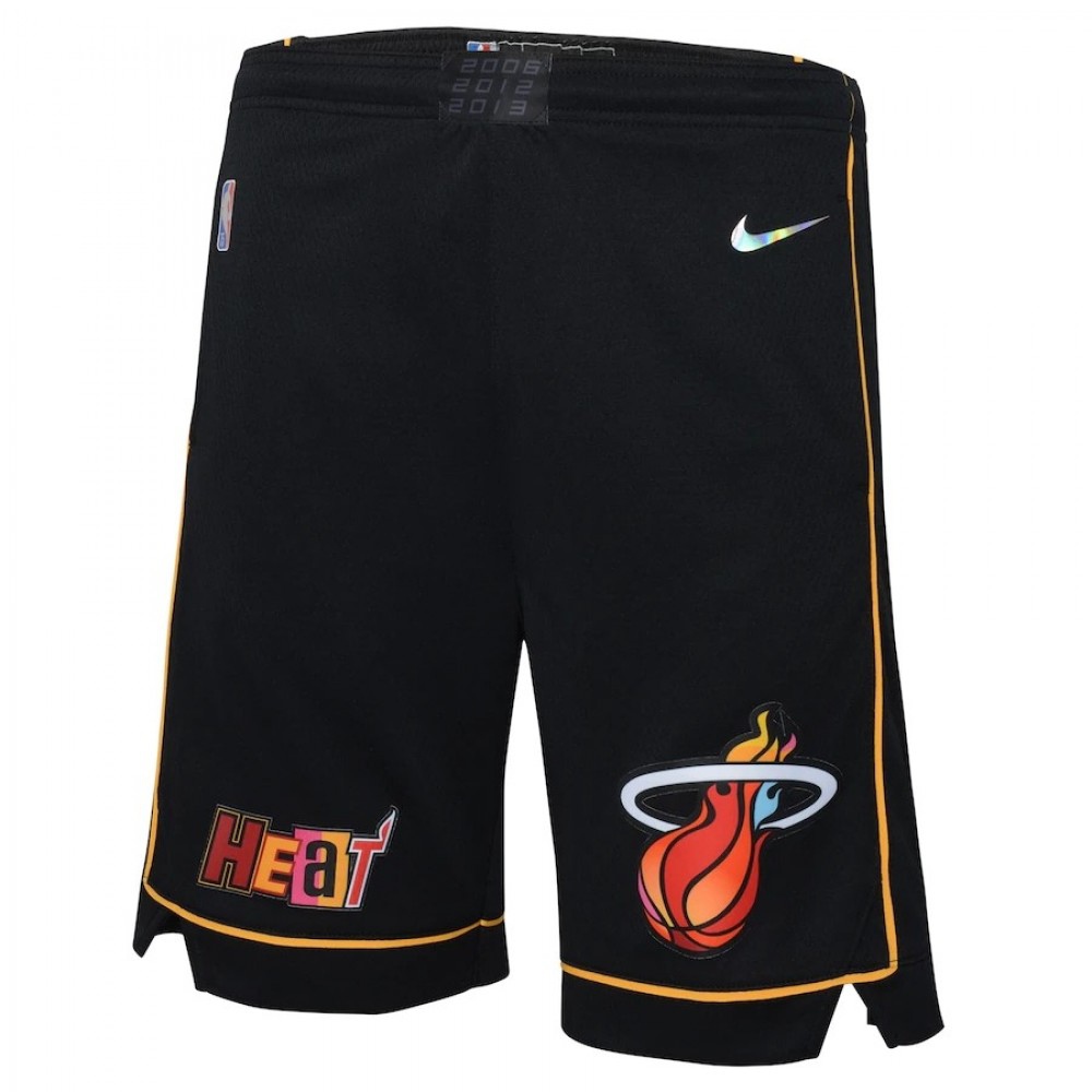 Men's Miami Heat Black 2021/22 Courtside Swingman NBA Shorts - City Edition-Pro Kit Vault | Brand New 26/27 Sports Jerseys